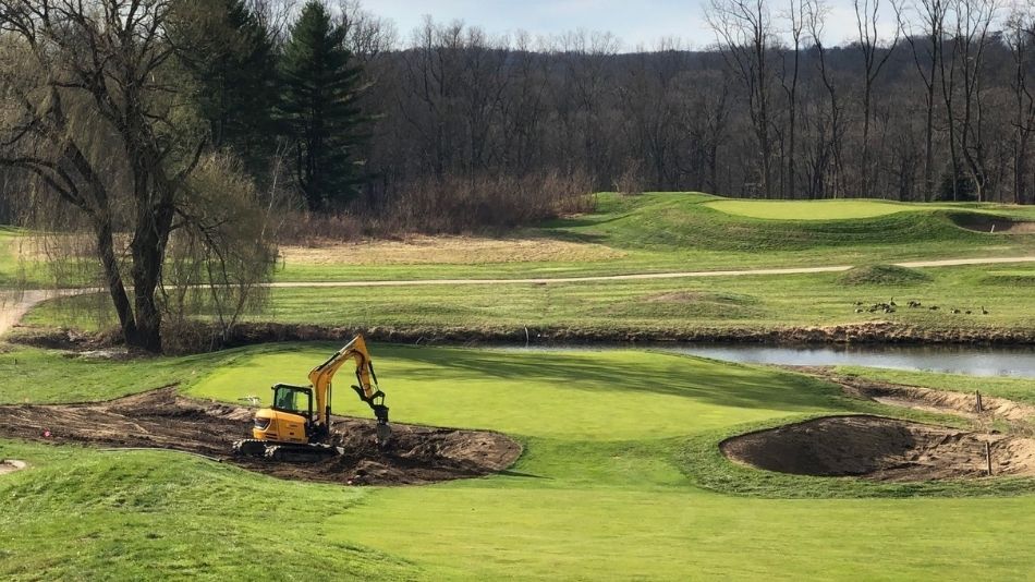 The seventeenth green complex at The Summit Club at Armonk is being redesigned to play as a par three from a new direction