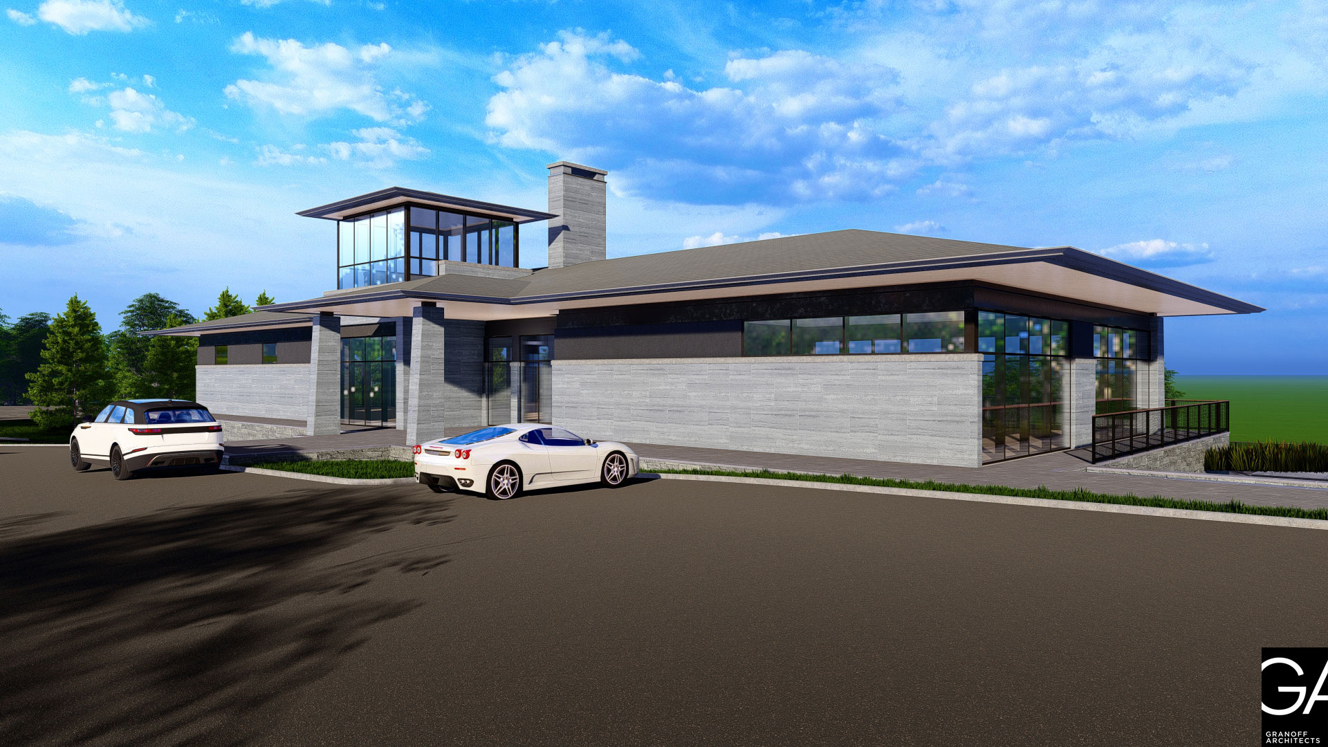 The Summit Club, clubhouse rendering, Westchester