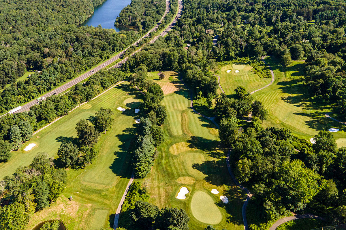 Aerial view of the Summit Club, Armonk, NY