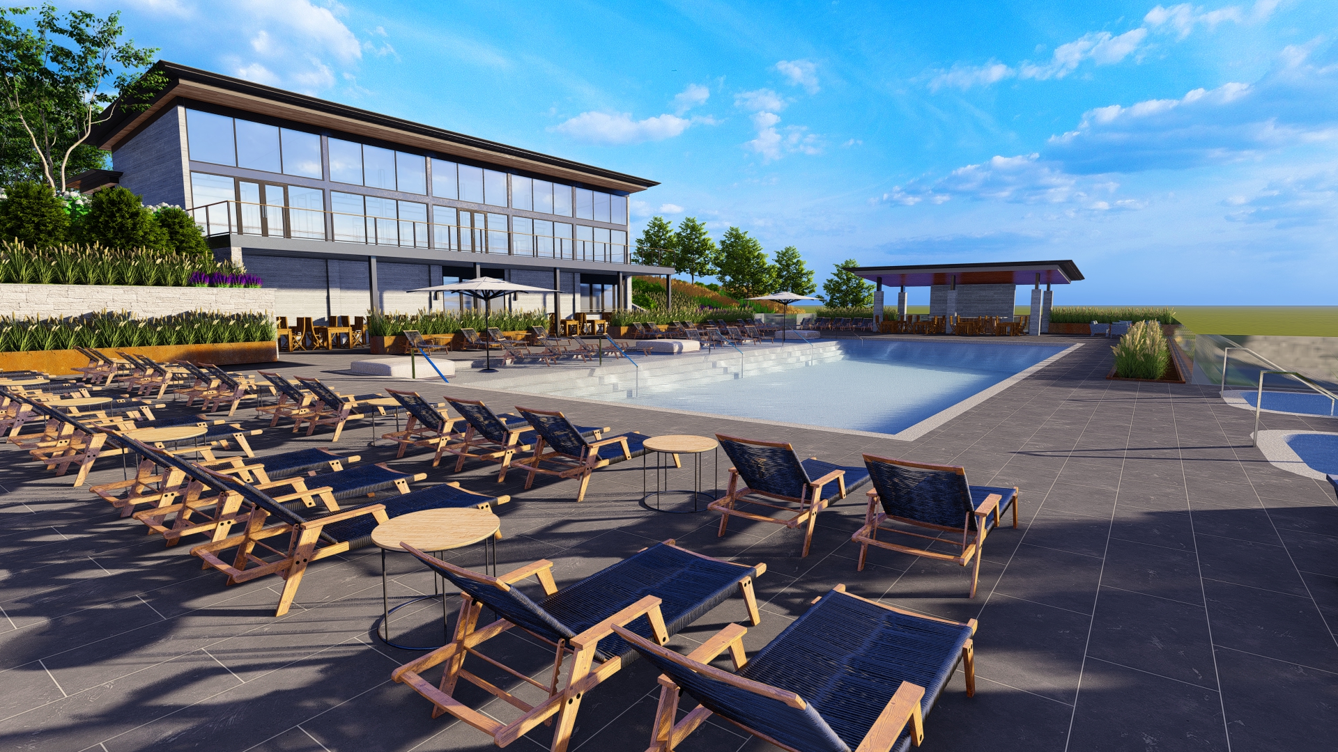 The Summit Club, clubhouse rendering, Westchester