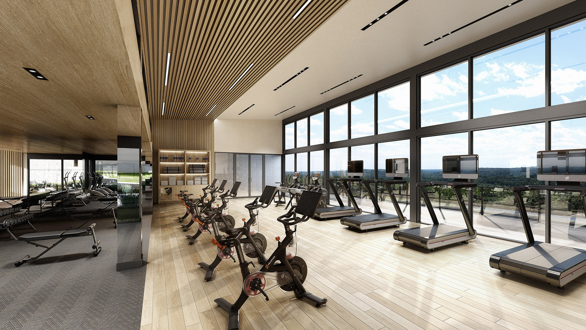 The Summit Club Residences view of the fitness center
